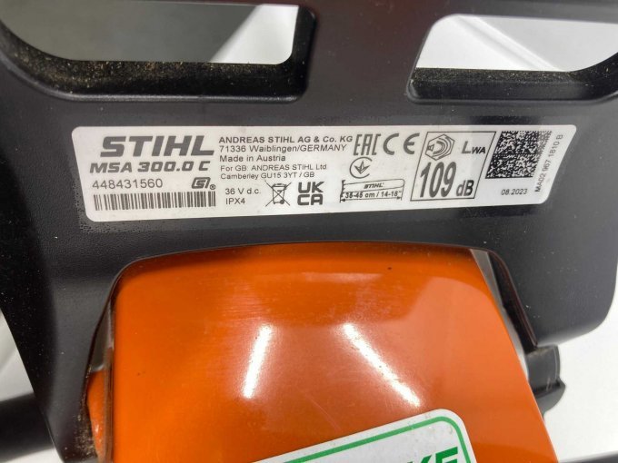 1 Stihl MSA 300c Akkukettensäge ohne Akku – foto 5 – kavel bij Zoll-Auktion, Eilenburg