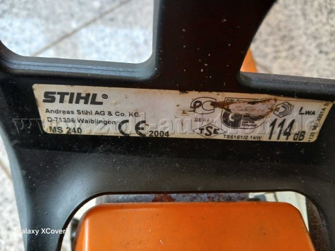 Typenschild MS 240 Baujahr 2004