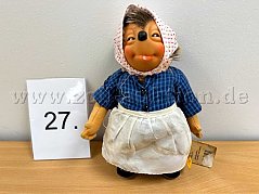 Stoff-Figur von Steiff "Micki", mit Knopf und Etikett