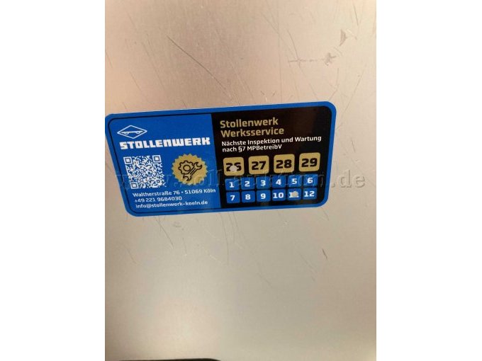 Aufkleber Fahrtrage nächste Inspektion und Wartung 11/2026