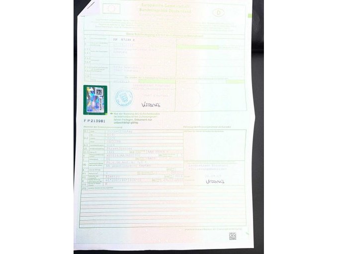 Zulassungsbescheinigung Teil II