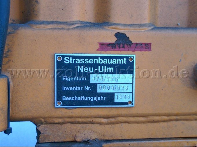 Küpper Weisser - STA 95 - Typenschild intern