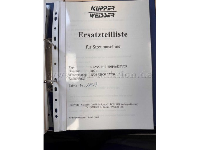 1 Streuer Küpper Weisser Streuer Typ STA 95 – foto 13 – kavel bij Zoll-Auktion, Bad Staffelstein