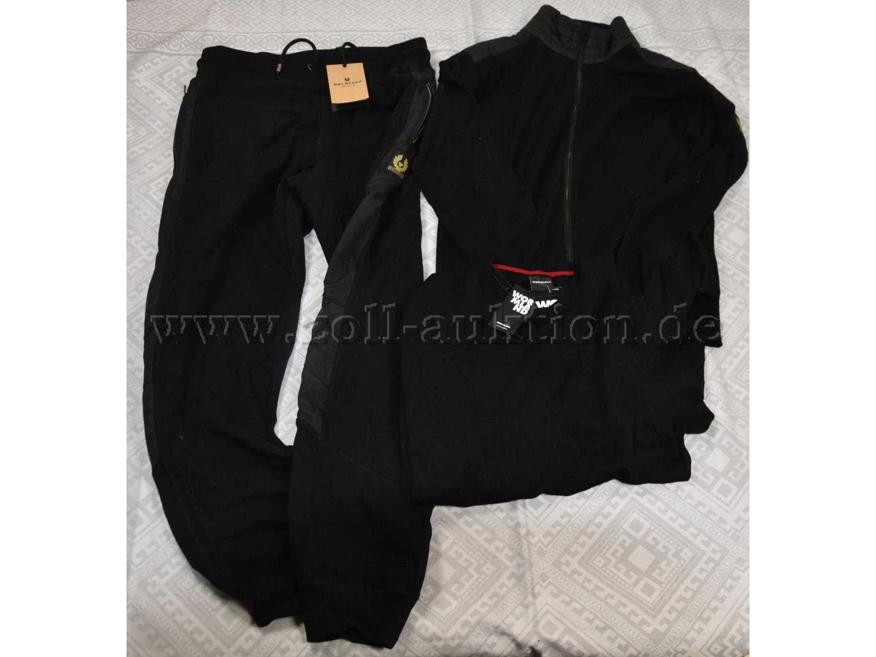 1 Strickjacke sowie 1 Hose „Belstaff“ und 1 Pullover „Wormland“ Gr. M