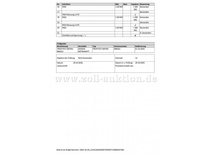 Prüfbericht Bild 2
