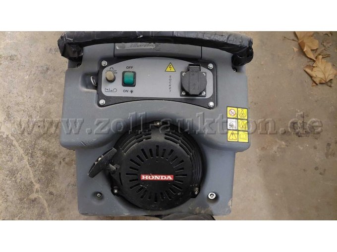 Stromaggregat - Rückansicht - Ansicht auf den Honda-Benzinmotor