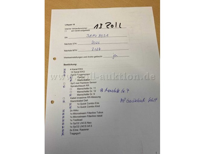 Bestückungsliste