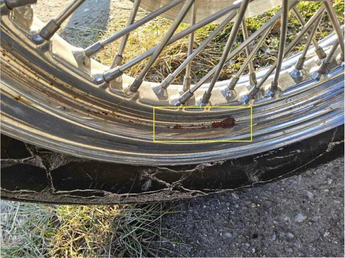 Rostanhaftungen Speichenrad