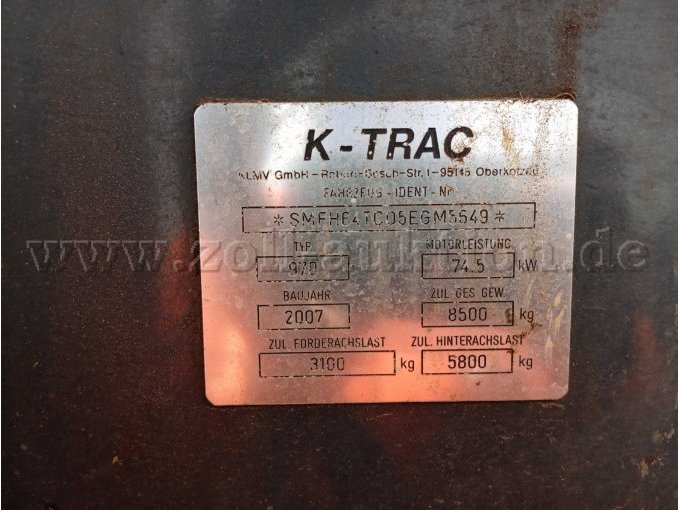 Technische Daten Typenschild