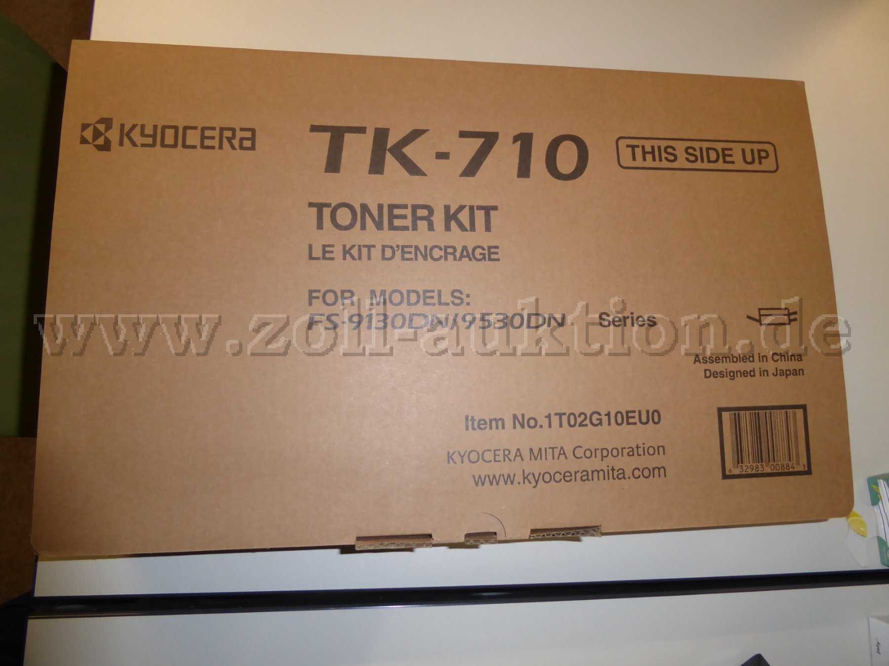 Ansicht Verpackung Toner von oben