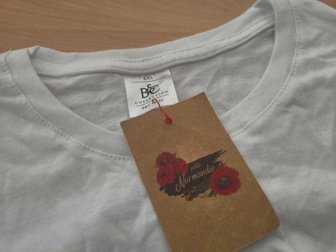 1 T-Shirt, Marke B&C, Größe XXL, weiß mit Print – foto 3 – kavel bij Zoll-Auktion, Isernhagen