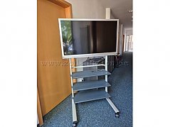 TV mit Rollwagen Ansicht Vorderseite