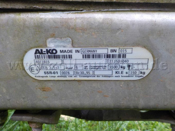 Detailbild Typenschild Deichsel