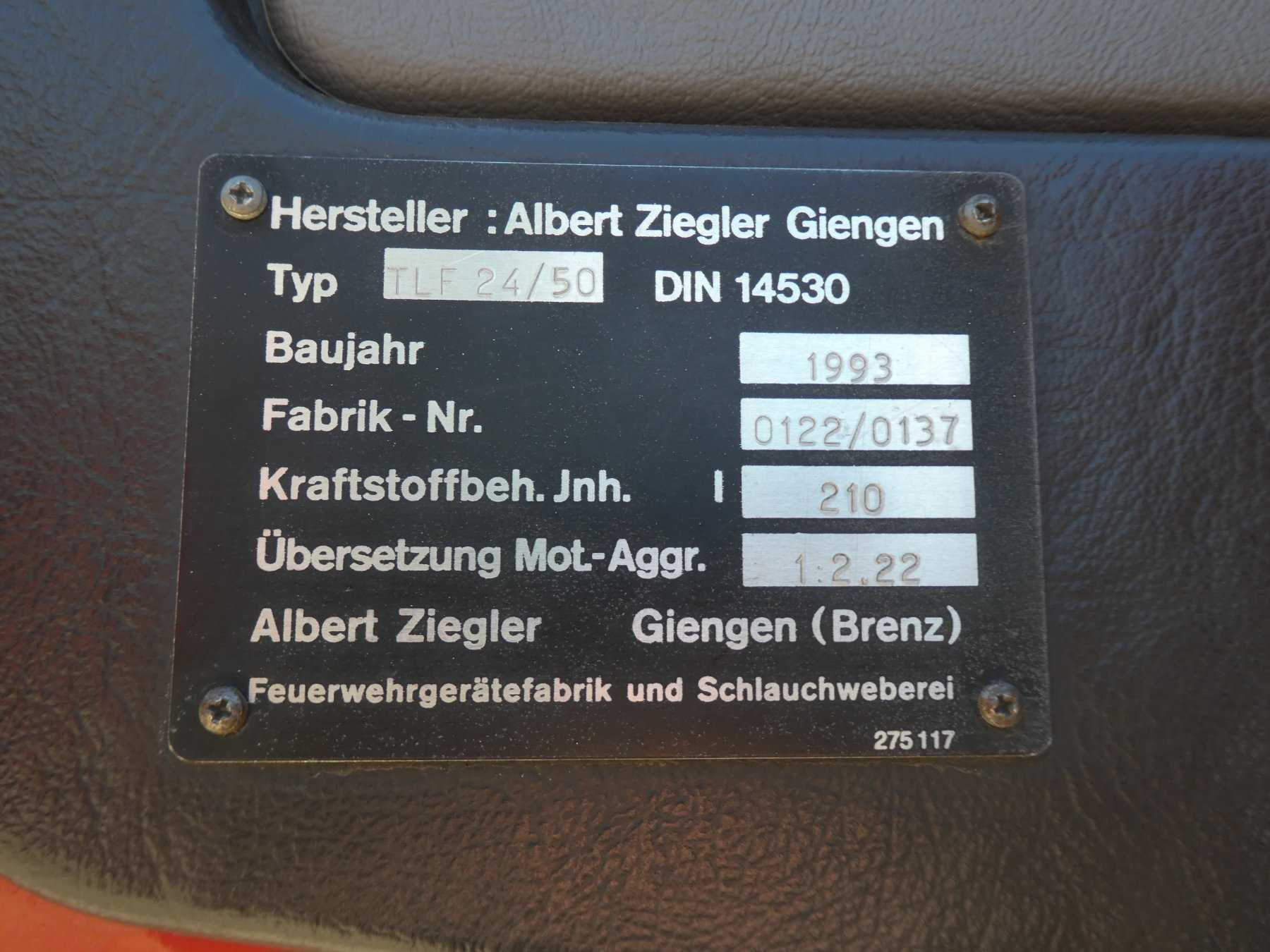 Typenschild