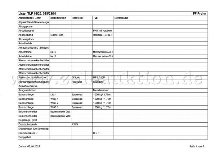 Beladeliste 1. Seite