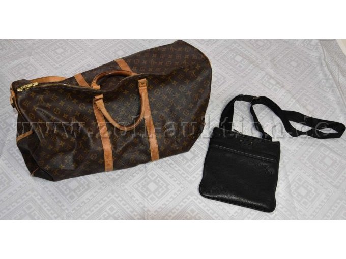 1 Tasche „Louis Vuitton“ Keepall 60 und 1 Umhängetasche „Hugo Boss“