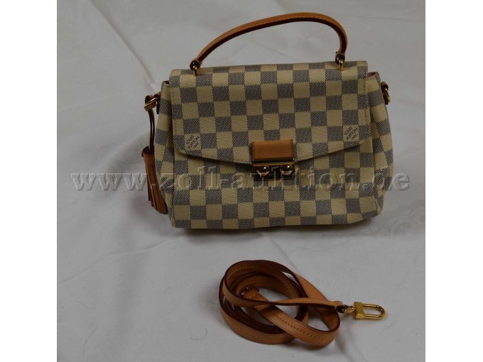 1 Tasche „Louis Vuitton"  Modell: Croisette Damier Azur - Rückansicht - Frontansicht