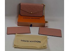 1 Tasche „Louis Vuitton“ Pochette Felicie mit Box, Staubbeutel und  Inlays