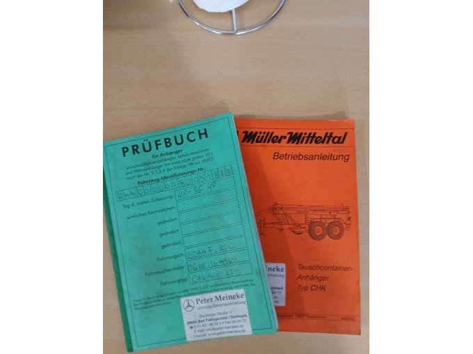 Prüfbuch + Betriebsanleitung Anhänger