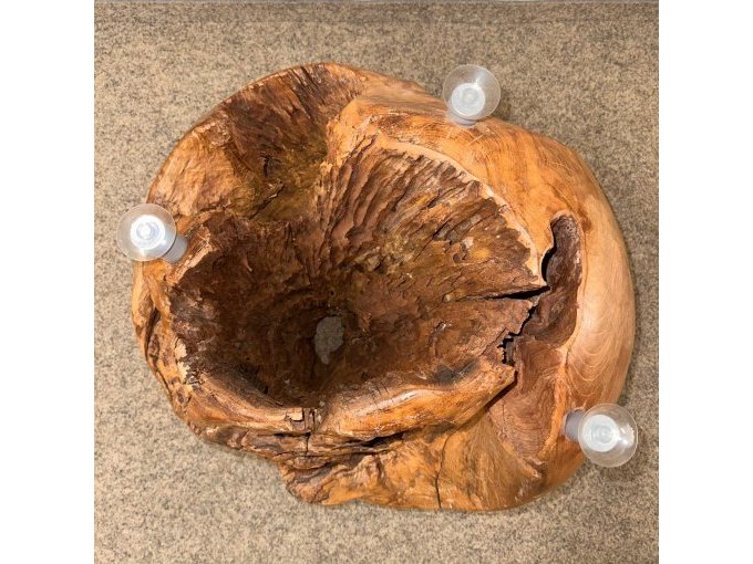 1 teakwortel - bolvormige tafel met glazen blad (tweedehands) – foto 10 – kavel bij Zoll-Auktion, Löbau