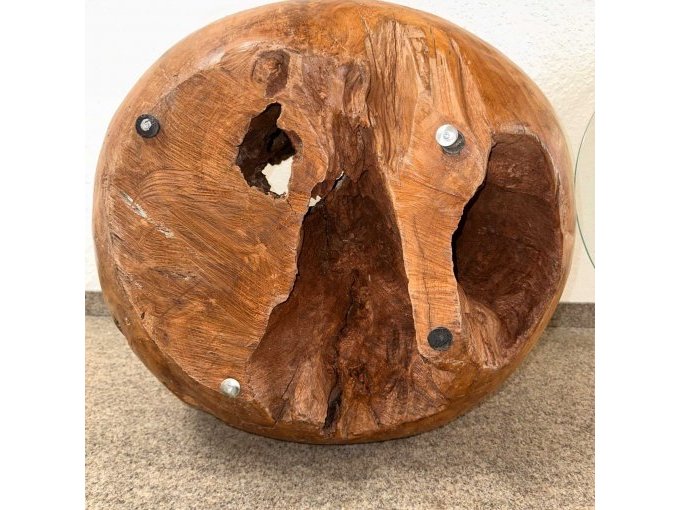 1 teakwortel - bolvormige tafel met glazen blad (tweedehands) – foto 15 – kavel bij Zoll-Auktion, Löbau