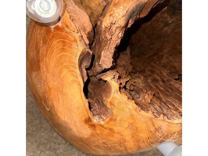 1 teakwortel - bolvormige tafel met glazen blad (tweedehands) – foto 11 – kavel bij Zoll-Auktion, Löbau