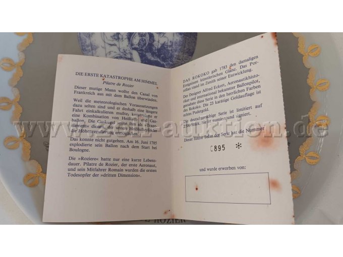 Die erst Katastrophe des Himmels - Teller grau - 0895