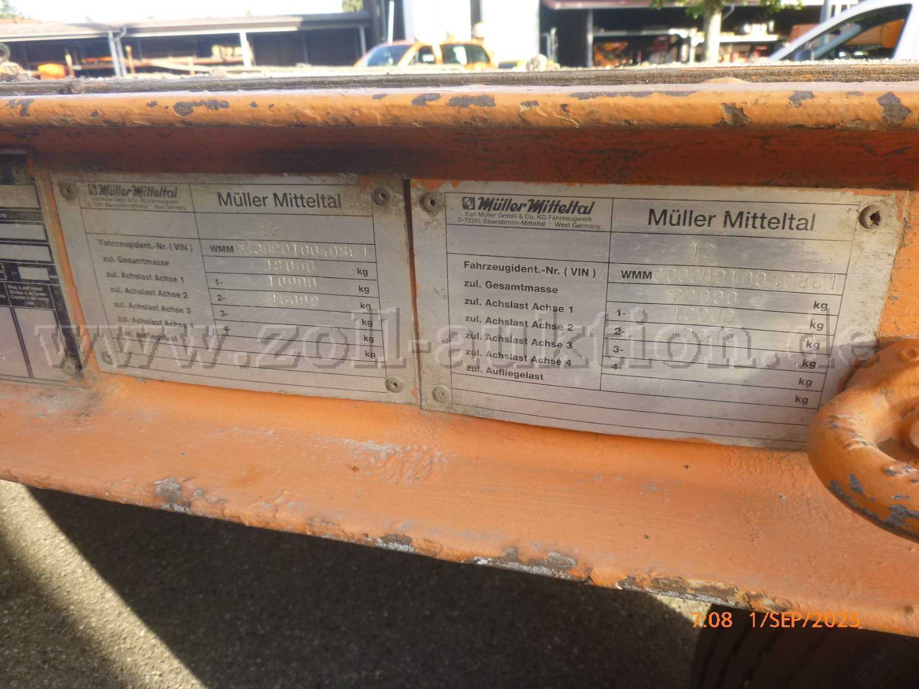 Typ Gewichtsdaten- Schilder