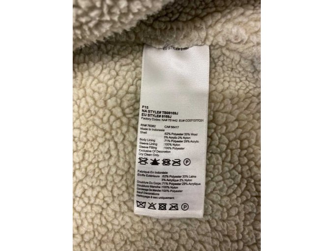 Detailansicht - Herstellerangaben Waschanleitung