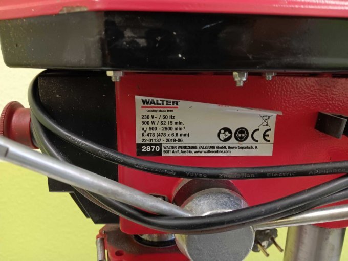 Walter Standbohrer mit CE-Kennzeichnung