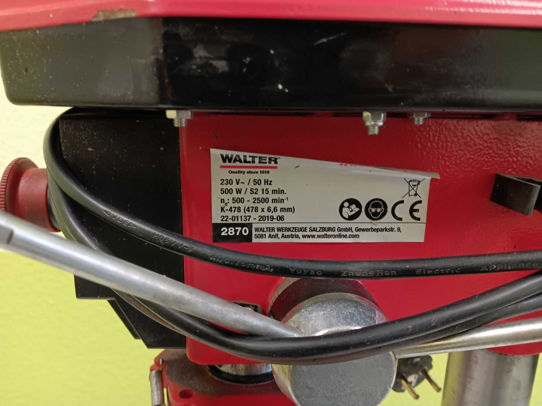 Walter Standbohrer mit CE-Kennzeichnung