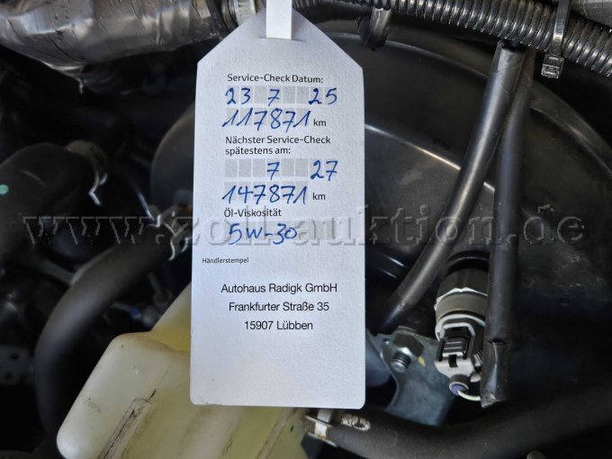 Nachweis letzter Ölwechsel