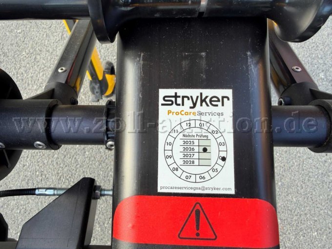 Prüfsiegel der letzten Wartung des Untergestells