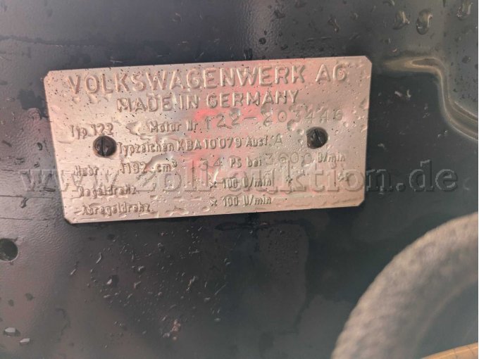 Typenschild Motorhersteller