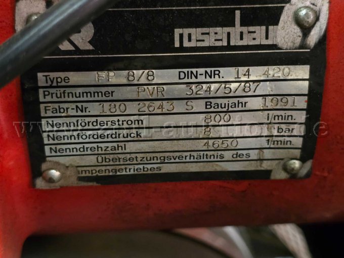 Typenschild Tragkraftspritze