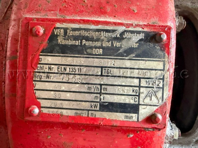 1 Tragkraftspritze (TS 8/8) VEB Feuerlöschgerätewerk Jöhstadt – foto 9 – kavel bij Zoll-Auktion, Großräschen