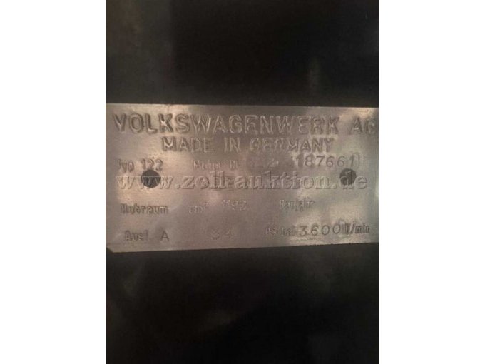 1 Tragkraftspritze Ziegler TS 8/8 Trokomat (VW Motor, Baujahr 1971) - Teileträger – foto 4 – kavel bij Zoll-Auktion, Ravensburg