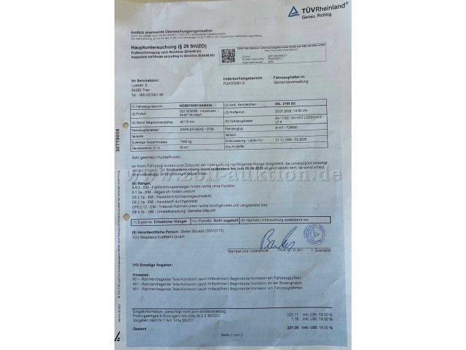 1 Tragkraftspritzen-Fzg. (TSF) Daimler Benz, Typ: 814 F /728000 – foto 15 – kavel bij Zoll-Auktion, Morbach