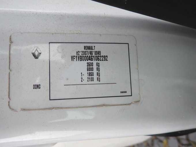 Typenschild Renault Master III