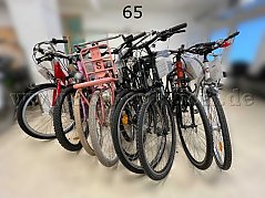 Übersicht Konvolut (von links nach rechts): Ausgemustertes Stadtrad, Carver, Ortler, Sprint, Neon, Zündapp, Gazelle, Bicycles, Focus, Rehberg