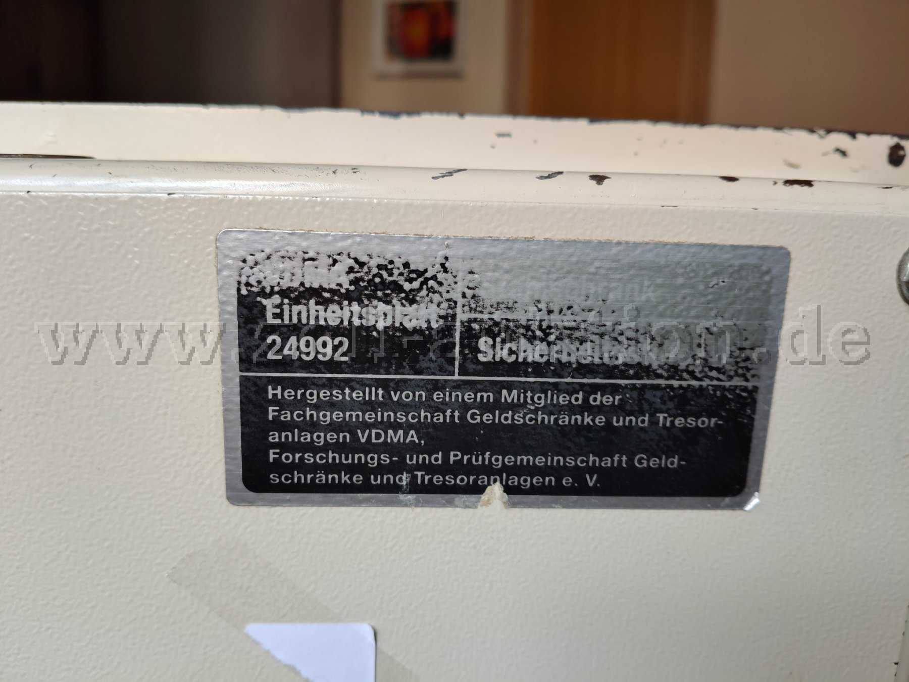 Tresor Sicherheitsblatt