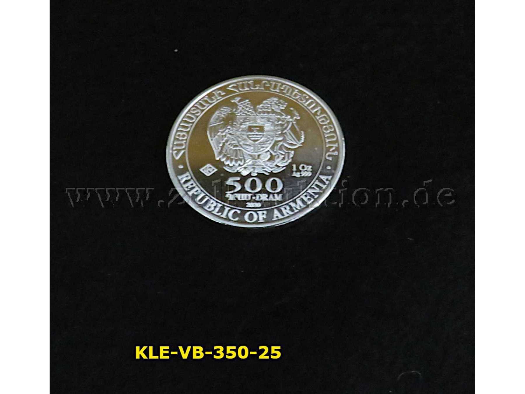 999/- Silber, 1 Oz, 500 Dram (Musterfoto)
