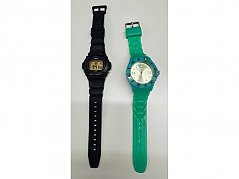 Von Li.: Casio und Azoza, Vorderansicht
