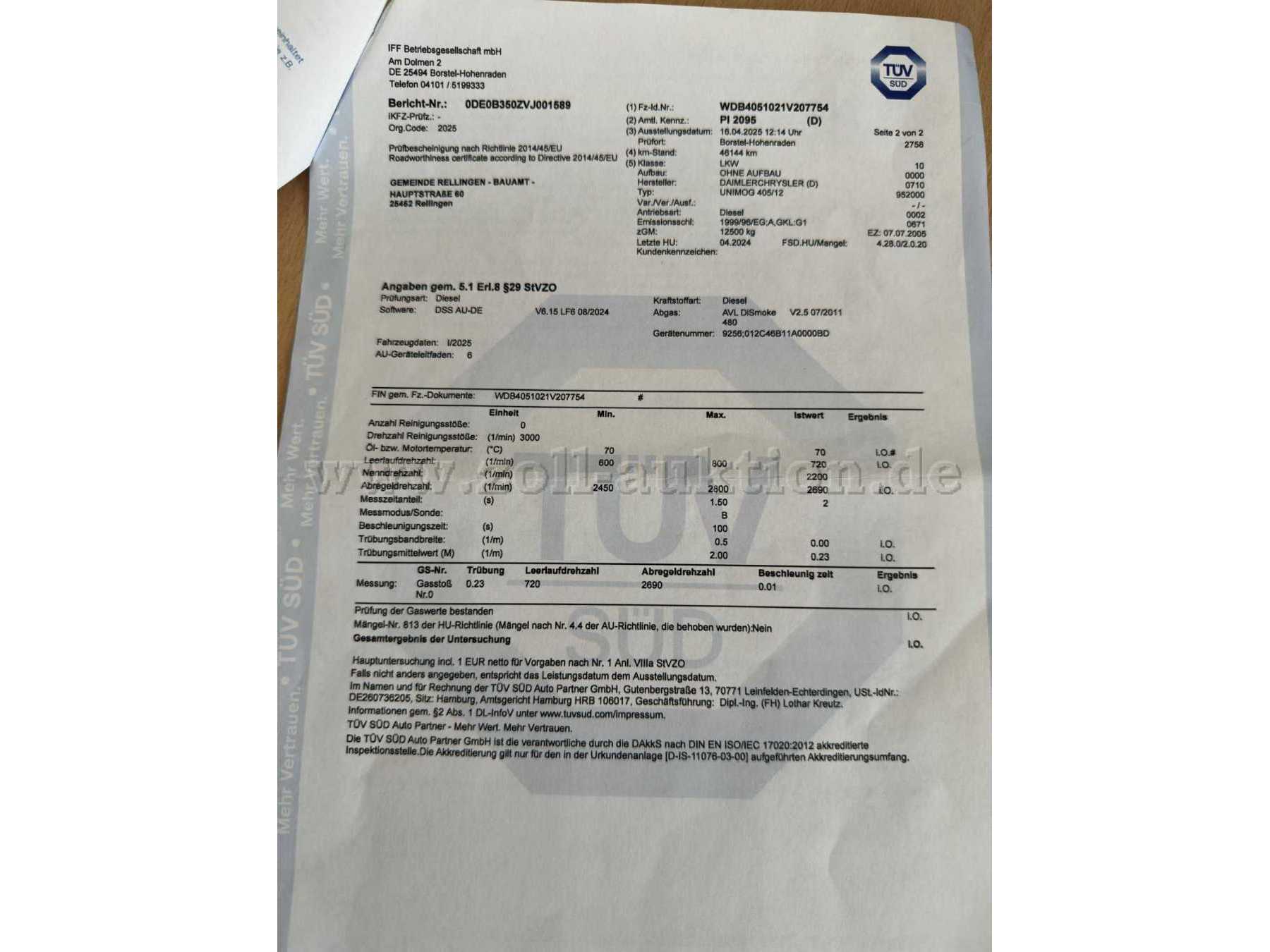 TÜV Bericht Seite b2