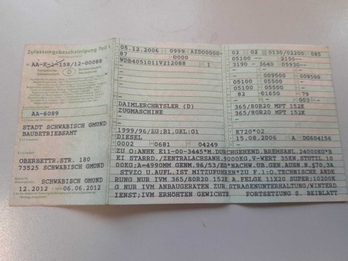 Zulassungsbescheinigung Teil1