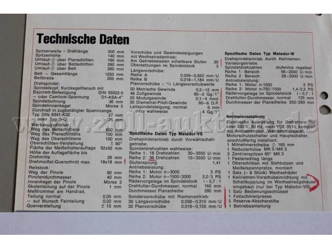 1 universele draaibank Weiler Matador VS – foto 4 – kavel bij Zoll-Auktion, Wittlich