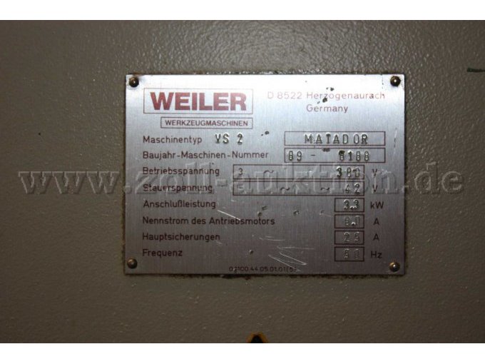1 universele draaibank Weiler Matador VS 2 – foto 2 – kavel bij Zoll-Auktion, Wittlich