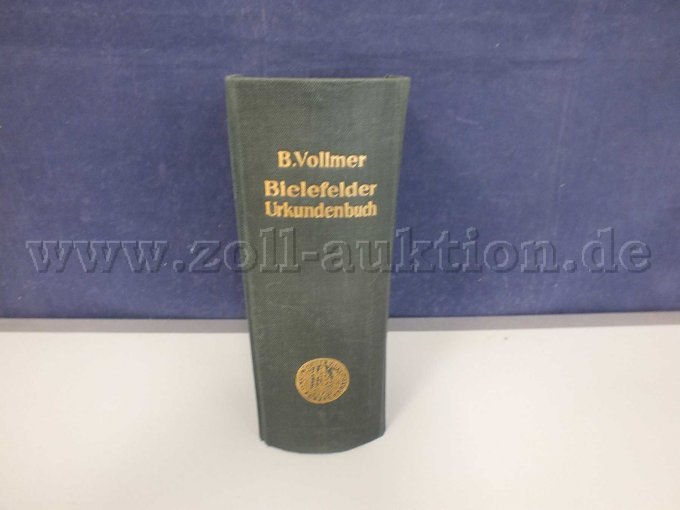Aufnahme des Bücherrücken Urkundenbuch der Stadt und des Stiftes Bielefeld.