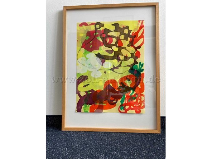 Eßer, ohne Titel, Acrylfareben und Lacke, Auf Papier, Vorderansicht