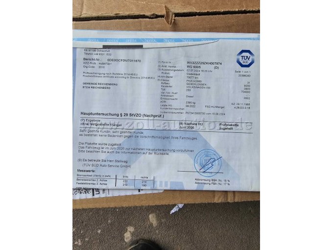 TÜV Bericht